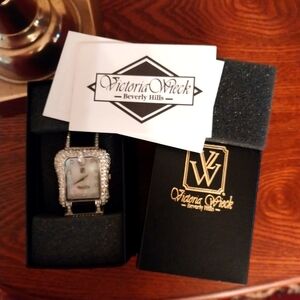 Victoria Wieck Silver and White Women's Watch NWT